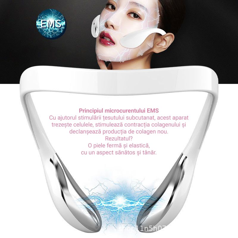 Ingrijire personala si Cosmetice - Aparate & accesorii ingrijire personala - Aparate cosmetice - Aparate intretinere si ingrijire corporala - Aparat pentru subtierea fetei, lifting, vibromasaj, stimuleaza circulatia sangelui, anti-imbatranire, EMS, 400 mAh - Infinity.ro