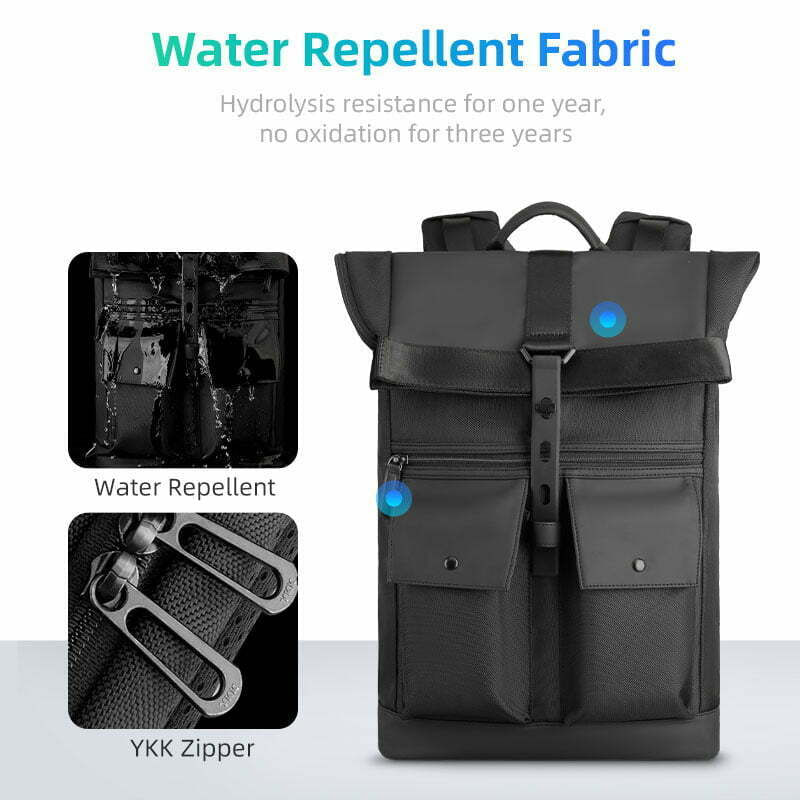 Fashion, accesorii si bijuterii - Barbati - Accesorii barbati - Genti si rucsacuri barbati - Rucsac barbati Mark Ryden retro pentru laptop cu extensie de 15 cm, impermeabil - Infinity.ro