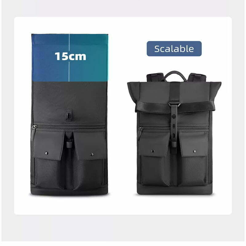 Fashion, accesorii si bijuterii - Barbati - Accesorii barbati - Genti si rucsacuri barbati - Rucsac barbati Mark Ryden retro pentru laptop cu extensie de 15 cm, impermeabil - Infinity.ro