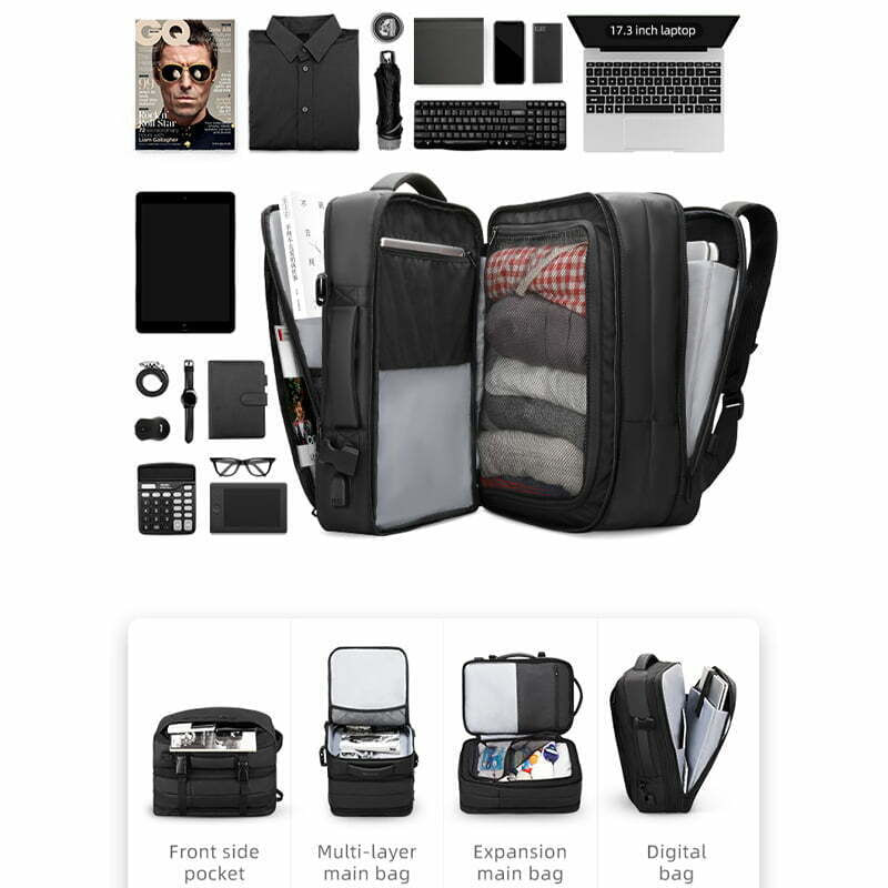 Fashion, accesorii si bijuterii - Barbati - Accesorii barbati - Genti si rucsacuri barbati - Rucsac barbati Mark Ryden Smart laptop, antifurt, pelerina de ploaie, full impermeabil,  capacitate mare de 39L, fluier - Infinity.ro