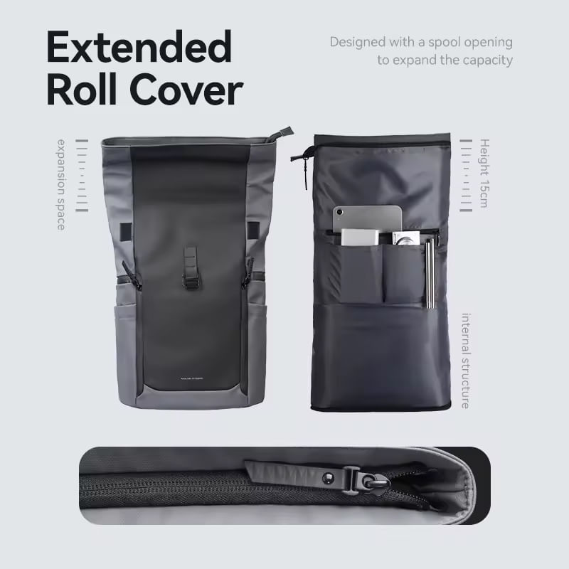 Fashion, accesorii si bijuterii - Barbati - Accesorii barbati - Genti si rucsacuri barbati - Rucsac usor Mark Ryden Smart , Laptop de 17.3, rezist la apa, 40 x 30 x 13 cm, gri - Infinity.ro