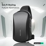 Fashion, accesorii si bijuterii - Barbati - Accesorii barbati - Genti si rucsacuri barbati - Geanta umar Mark Ryden, rezistenta la apa 30 X 18 X 10 X cm, port USB - Gri - Infinity.ro