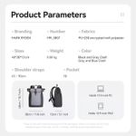 Fashion, accesorii si bijuterii - Barbati - Accesorii barbati - Genti si rucsacuri barbati - Rucsac usor Mark Ryden Smart , Laptop de 17.3, rezist la apa, 40 x 30 x 13 cm, gri - Infinity.ro