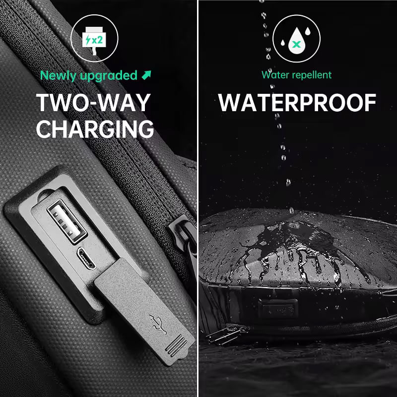 Fashion, accesorii si bijuterii - Barbati - Accesorii barbati - Genti si rucsacuri barbati - Geanta Crossbody Mark Ryden , rezistenta la apa, port USB 30 X 19 X 10 cm - Infinity.ro