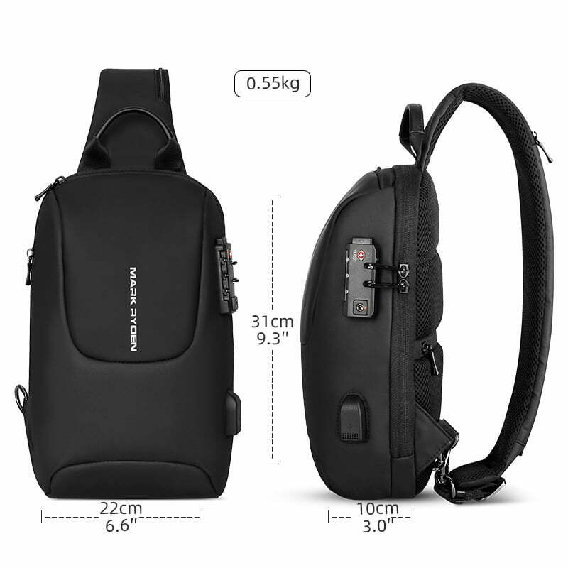 Fashion, accesorii si bijuterii - Barbati - Accesorii barbati - Genti si rucsacuri barbati - Geanta umar Smart Mark Ryden, impermeabila , 5 buzunare, bareta ajustabila stanga dreapta, lacat cu cifru - Infinity.ro