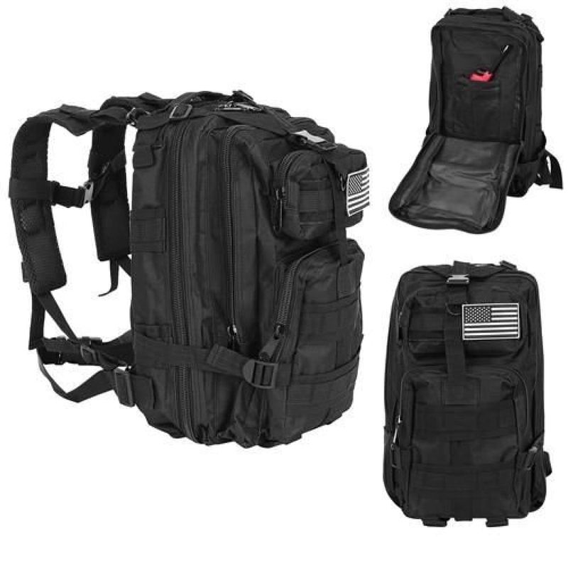 Fashion, accesorii si bijuterii - Barbati - Accesorii barbati - Genti si rucsacuri barbati - Rucsac army MBrands,  ,impermeabil, steag USA, 26L - Negru - Infinity.ro