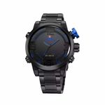 Fashion, accesorii si bijuterii - Barbati - Bijuterii barbati - Ceasuri barbati - Ceas de barbati MBrands dual led display, timer, alarma, army, curea inox - Argintiu - Infinity.ro