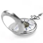 Fashion, accesorii si bijuterii - Barbati - Bijuterii barbati - Ceasuri barbati - Ceas de buzunar vintage Mbrands mecanic skeleton argintiu - Infinity.ro