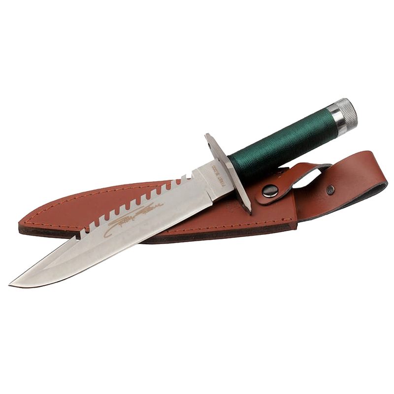 Casa si Gradina - Bucatarie si vesela - Vesela si tacamuri - Cutite si seturi de cutite - Set doua Cutite de vanatoare , Tactical Knife, IdeallStore®, otel inoxidabil, verde, 35 cm - Infinity.ro