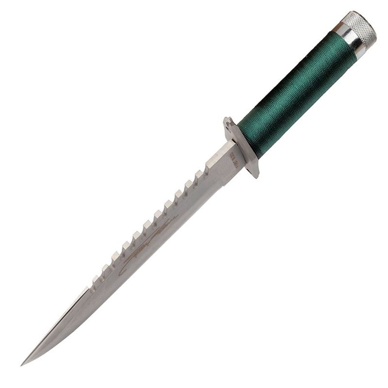 Casa si Gradina - Bucatarie si vesela - Vesela si tacamuri - Cutite si seturi de cutite - Set doua Cutite de vanatoare , Tactical Knife, IdeallStore®, otel inoxidabil, verde, 35 cm - Infinity.ro