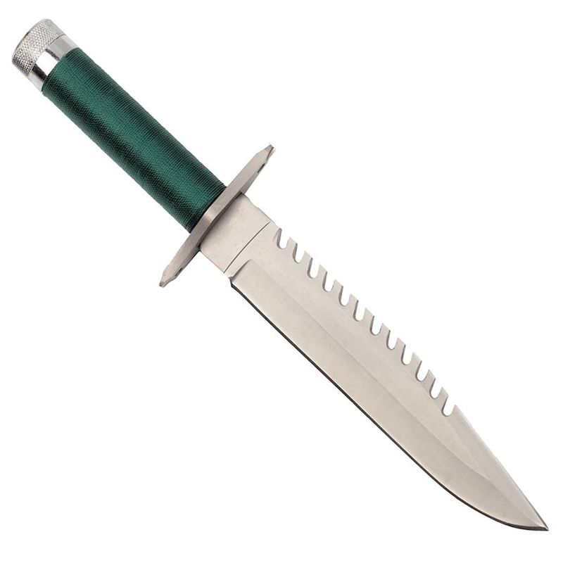Casa si Gradina - Bucatarie si vesela - Vesela si tacamuri - Cutite si seturi de cutite - Set doua Cutite de vanatoare , Tactical Knife, IdeallStore®, otel inoxidabil, verde, 35 cm - Infinity.ro