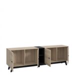Casa si Gradina - Mobilier - Comode si corpuri - Comode - Comoda Cardiff 200x63x41 cm Nuanta Negru/Sonoma - Infinity.ro