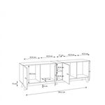 Casa si Gradina - Mobilier - Comode si corpuri - Comode - Comoda Cardiff 200x63x41 cm Nuanta Negru/Sonoma - Infinity.ro