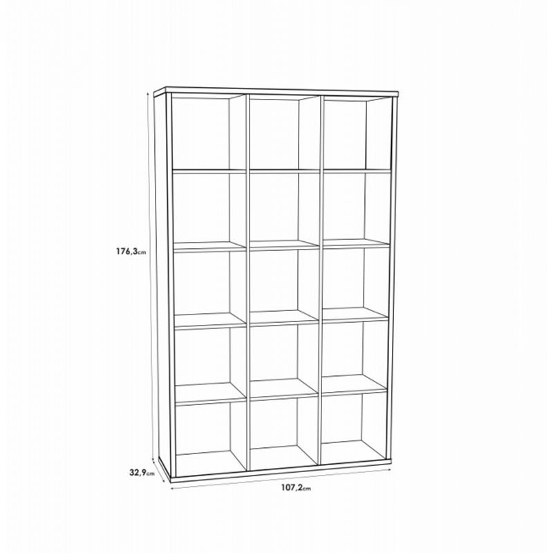 Casa si Gradina - Mobilier - Biblioteci si rafturi - Rafturi - Raft Mauro 107x176x33 cm Nuanta Alb - Infinity.ro