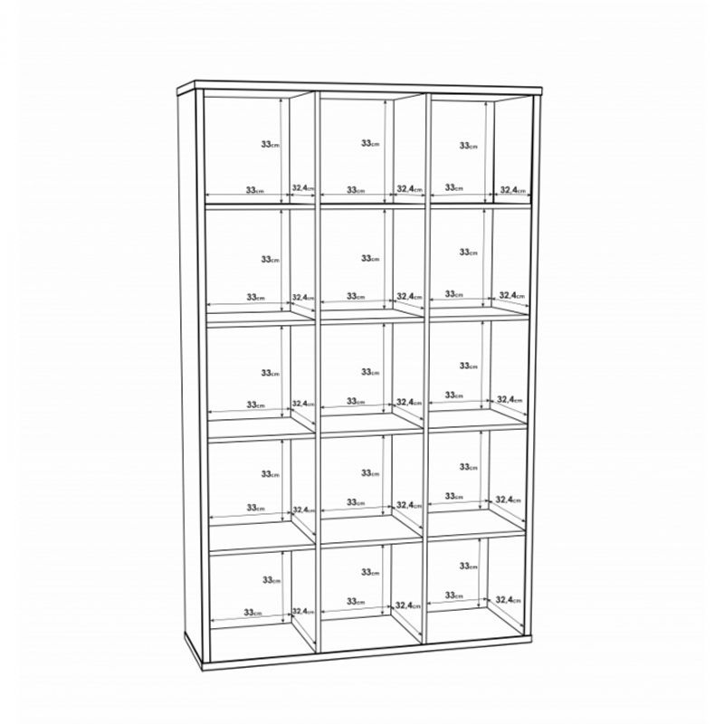 Casa si Gradina - Mobilier - Biblioteci si rafturi - Rafturi - Raft Mauro 107x176x33 cm Nuanta Alb - Infinity.ro