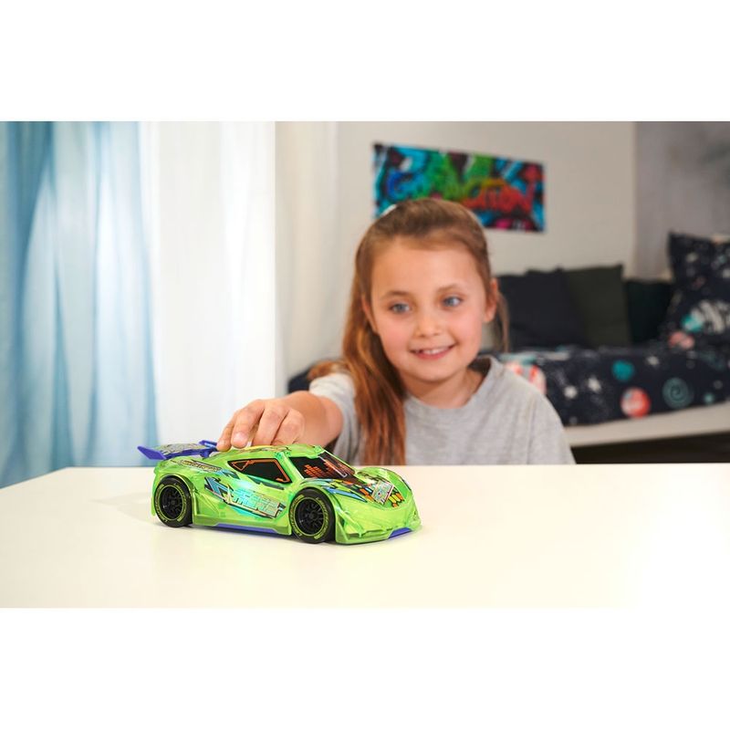 Jucarii, Copii si Bebe - Jucarii si jocuri - Vehicule si jucarii cu telecomanda - Masinute - Masina Dickie Toys Speed Tronic 20 cm verde cu lumini si sunete - Infinity.ro