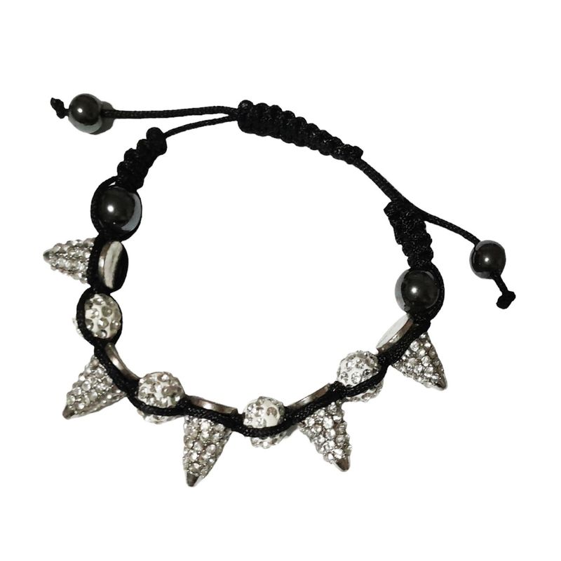 Fashion, accesorii si bijuterii - Femei - Bijuterii femei - Bratari femei - Bratara cu pietre Hematit, Charmuri si Cristale, Argintiu, 150BJ - Infinity.ro