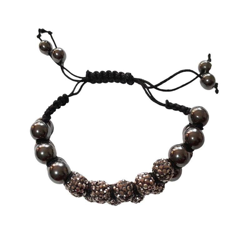 Fashion, accesorii si bijuterii - Femei - Bijuterii femei - Bratari femei - Bratara cu pietre Hematit, Charmuri si Cristale, Negru, 138BJ1 - Infinity.ro
