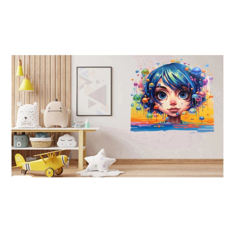 Casa si Gradina - Decoratiuni - Stickere decorative - Sticker decorativ, Culori Pastelate, Fata, Albastru, 61 cm, 1347STK - Infinity.ro