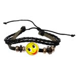 Fashion, accesorii si bijuterii - Femei - Bijuterii femei - Bratari femei - Bratara din piele ecologica, Emoticon, 118BJ - Infinity.ro