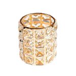 Ingrijire personala si Cosmetice - Machiaj - Accesorii machiaj - Suport pensule pachiaj. Crystal Luxury, Gold, A13479 - Infinity.ro