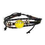 Fashion, accesorii si bijuterii - Femei - Bijuterii femei - Bratari femei - Bratara din piele ecologica, Emoticon, 113BJ - Infinity.ro