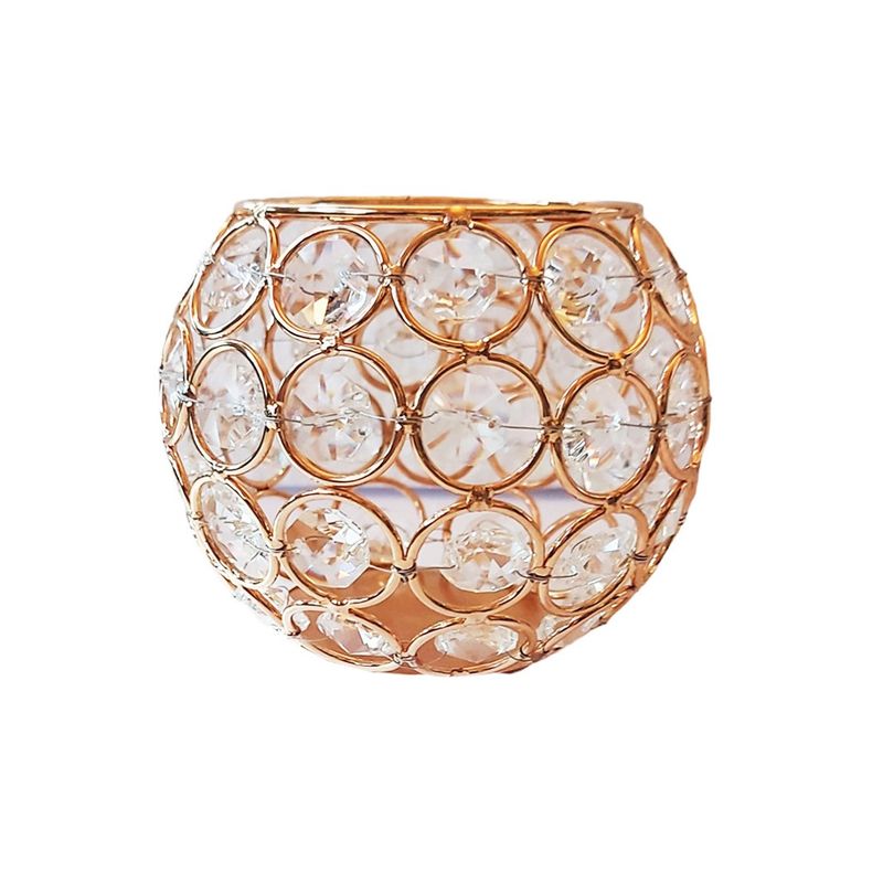Ingrijire personala si Cosmetice - Machiaj - Accesorii machiaj - Suport pensule pachiaj. Crystal Luxury, Gold, A13578 - Infinity.ro