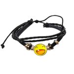 Fashion, accesorii si bijuterii - Femei - Bijuterii femei - Bratari femei - Bratara din piele ecologica, Emoticon, 120BJ - Infinity.ro