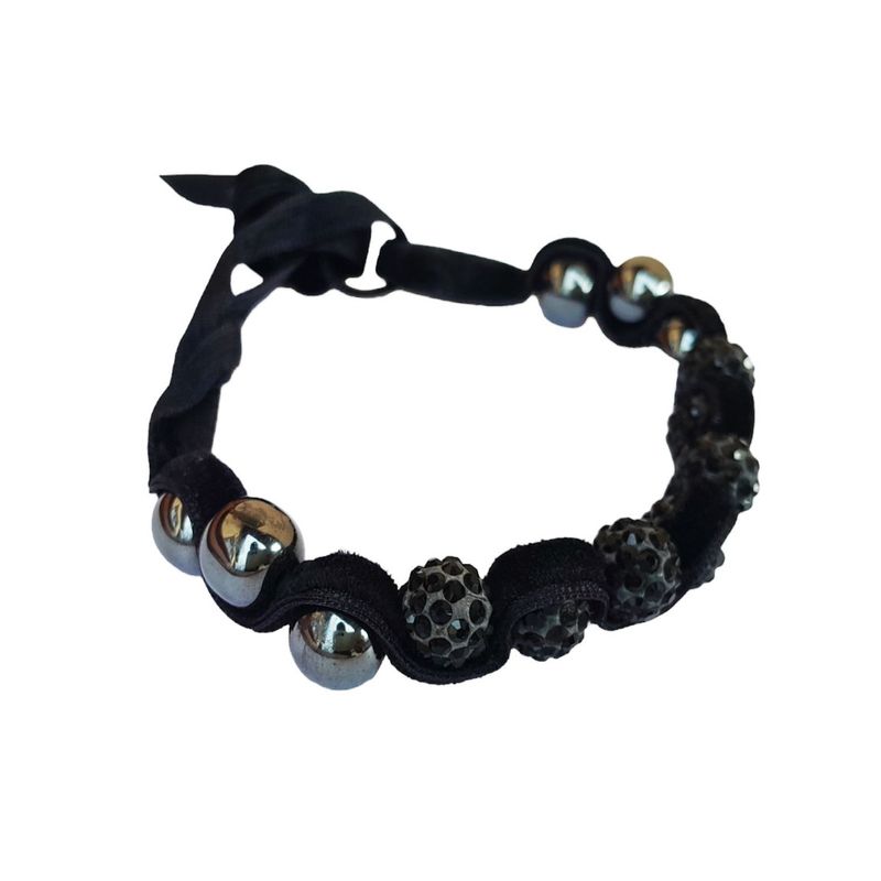 Fashion, accesorii si bijuterii - Femei - Bijuterii femei - Bratari femei - Bratara cu pietre Hematit, Charmuri si Cristale, Negru, 1BJ - Infinity.ro