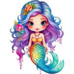 Casa si Gradina - Decoratiuni - Stickere decorative - Sticker decorativ, Mica Sirena, Albastru, 81 cm, 1344STK-4 - Infinity.ro