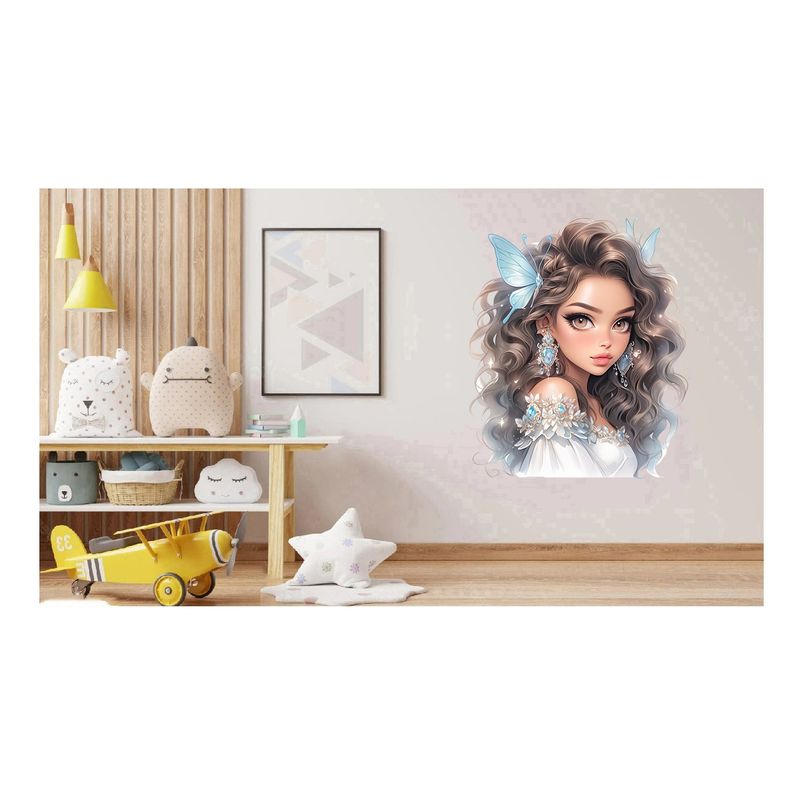 Casa si Gradina - Decoratiuni - Stickere decorative - Sticker decorativ, Printesa, Gri, 1374STK-14 - Infinity.ro