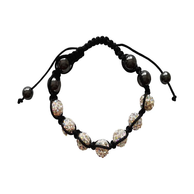 Fashion, accesorii si bijuterii - Femei - Bijuterii femei - Bratari femei - Bratara cu pietre Hematit, Charmuri si Cristale, Argintiu, 110BJ - Infinity.ro