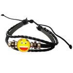 Fashion, accesorii si bijuterii - Femei - Bijuterii femei - Bratari femei - Bratara din piele ecologica, Emoticon, 119BJ - Infinity.ro