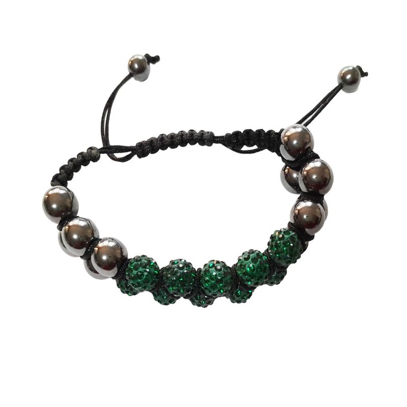 Fashion, accesorii si bijuterii - Femei - Bijuterii femei - Bratari femei - Bratara cu pietre Hematit, Charmuri si Cristale, Verde, 137BJ - Infinity.ro