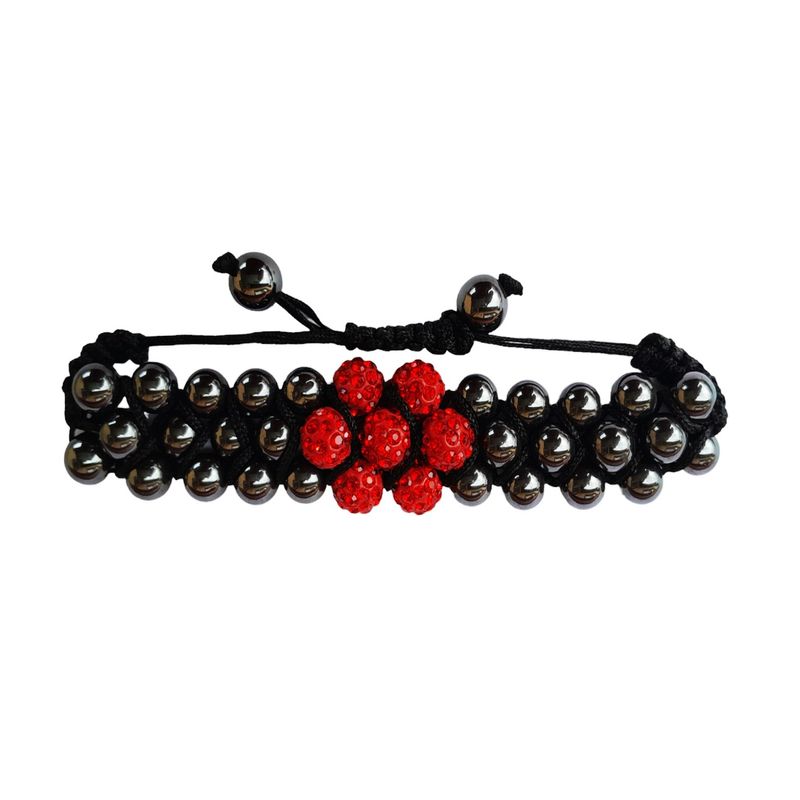 Fashion, accesorii si bijuterii - Femei - Bijuterii femei - Bratari femei - Bratara cu pietre Hematit, Charmuri si Cristale, Rosu, 22BJ1 - Infinity.ro