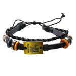 Fashion, accesorii si bijuterii - Femei - Bijuterii femei - Bratari femei - Bratara din piele ecologica, Zodiac Fecioara, 135BJ - Infinity.ro