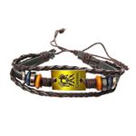 Fashion, accesorii si bijuterii - Femei - Bijuterii femei - Bratari femei - Bratara din piele ecologica, Zodiac Gemeni, 130BJ - Infinity.ro