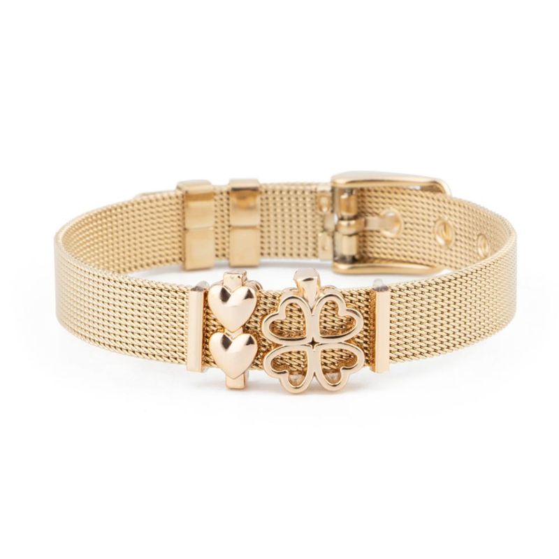 Fashion, accesorii si bijuterii - Femei - Bijuterii femei - Bratari femei - Bratara MBrands charm, din inox, ajustabila, inchidere catarama,diverse culori - Rose Gold - Infinity.ro