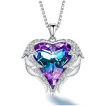 Fashion, accesorii si bijuterii - Femei - Bijuterii femei - Coliere femei - Colier MBrands, Cristal Austria, forma inima, culoare mov - Infinity.ro