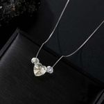 Fashion, accesorii si bijuterii - Femei - Bijuterii femei - Coliere femei - Lantisor din argint 925 cu Pandantiv cristal austria , in forma de inima - Infinity.ro