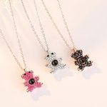 Fashion, accesorii si bijuterii - Femei - Bijuterii femei - Coliere femei - Colier cu proiectie MBrands in forma de ursulet care proiecteaza cuvantul " Te Iubesc" in 100 de limbi - Mov - Infinity.ro