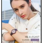 Fashion, accesorii si bijuterii - Femei - Bijuterii femei - Ceasuri femei - Ceas de dama Sanda, cadran in forma de inimioare rotative 360 grade - Mov - Infinity.ro