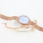 Fashion, accesorii si bijuterii - Femei - Bijuterii femei - Ceasuri femei - Set Mbrands de dama ceas quartz si bratara in forma de inima - Infinity.ro