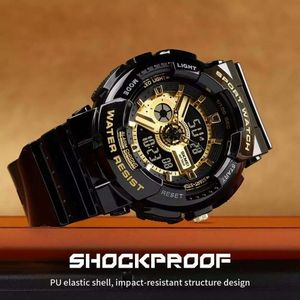 Ceas femei shockproof SKMEI 1689 Dual Time analog si digital, Inot, Cronograf