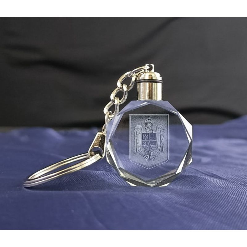 Fashion, accesorii si bijuterii - Femei - Accesorii femei - Genti si rucsacuri femei - Breloc MBrands 3D LED cu stema Romaniei - Infinity.ro