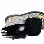 Fashion, accesorii si bijuterii - Femei - Incaltaminte femei - Ghete femei - Ghete dama MBrands HI Tops, din piele ecologica, imblaniti, cu presaj sarpe - 38, Galben/Maro - Infinity.ro