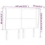 Casa si Gradina - Mobilier - Paturi si accesorii - Accesorii paturi - Tablie pat cu urechi albastru inchis 147x23x118/128 cm catifea - Infinity.ro