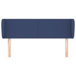 Casa si Gradina - Mobilier - Paturi si accesorii - Accesorii paturi - Tablie de pat cu aripioare, albastru, 147x23x78/88 cm textil - Infinity.ro