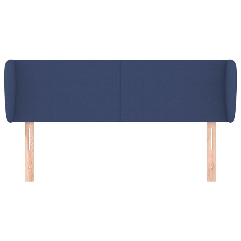 Casa si Gradina - Mobilier - Paturi si accesorii - Accesorii paturi - Tablie de pat cu aripioare, albastru, 147x23x78/88 cm textil - Infinity.ro