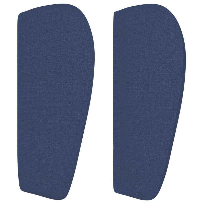 Casa si Gradina - Mobilier - Paturi si accesorii - Accesorii paturi - Tablie de pat cu aripioare, albastru, 147x23x78/88 cm textil - Infinity.ro